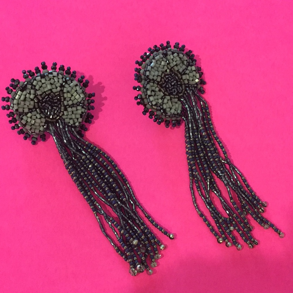 Anthropologie Tasseled Daisy Olivia Dar Earrings